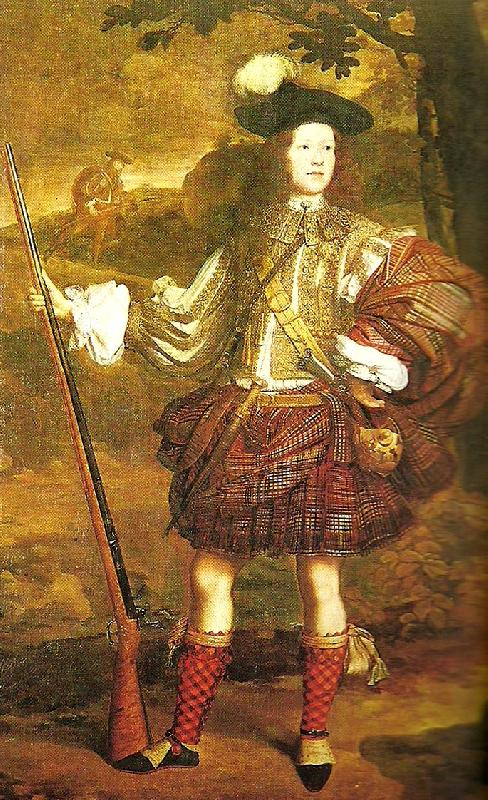 John Michael Wright unknown scottish chieftain, c. oil painting picture